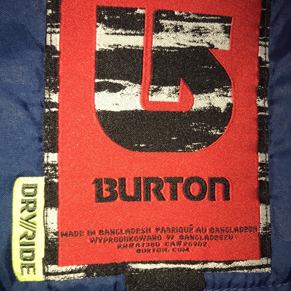 Burton DRYRIDE snowboarding winter coat jacket. Size: Boy’s large 14-16 - Picture 3 of 4